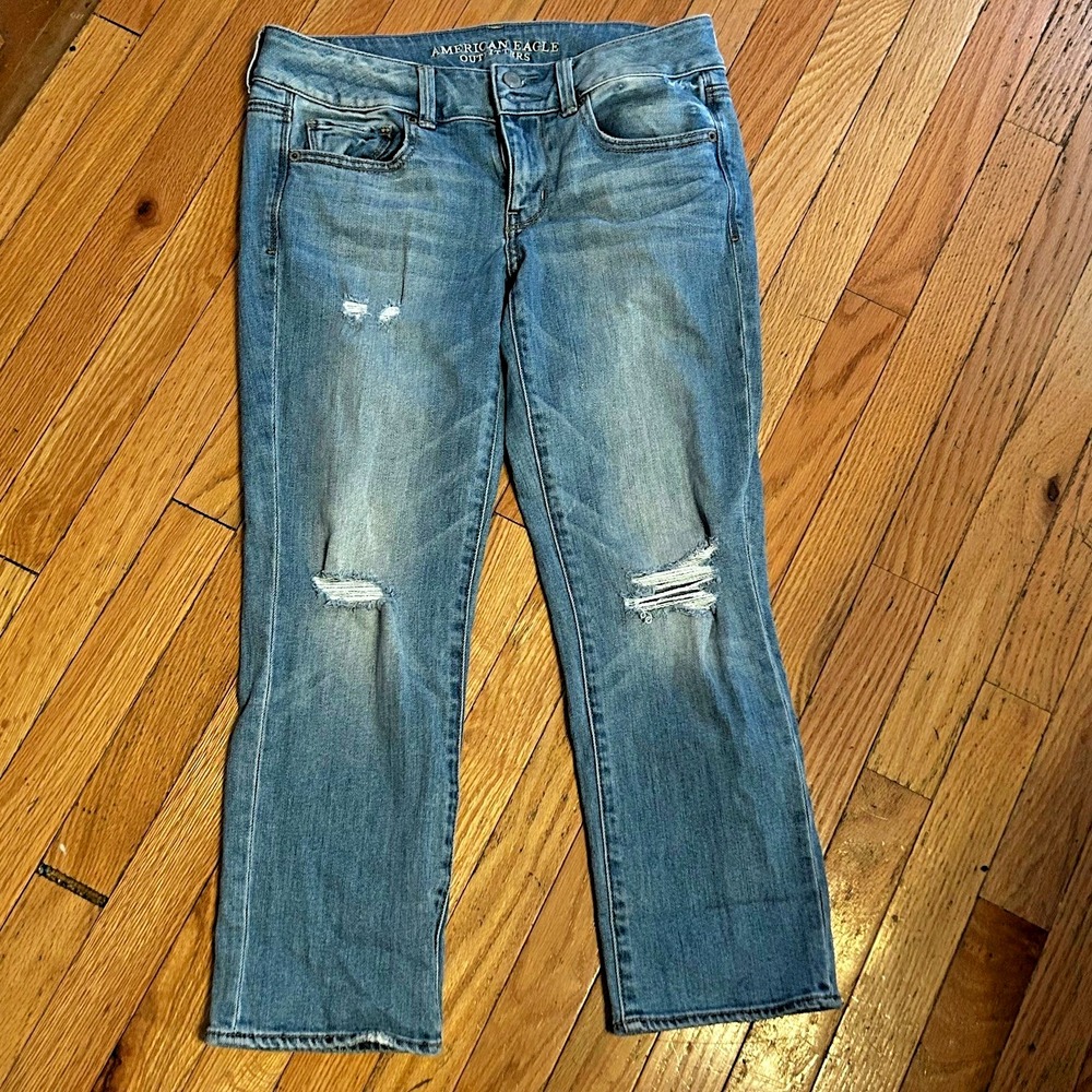 American Eagle Women's Jeans Size 4‎ Artist Crop Low Rise Stretch